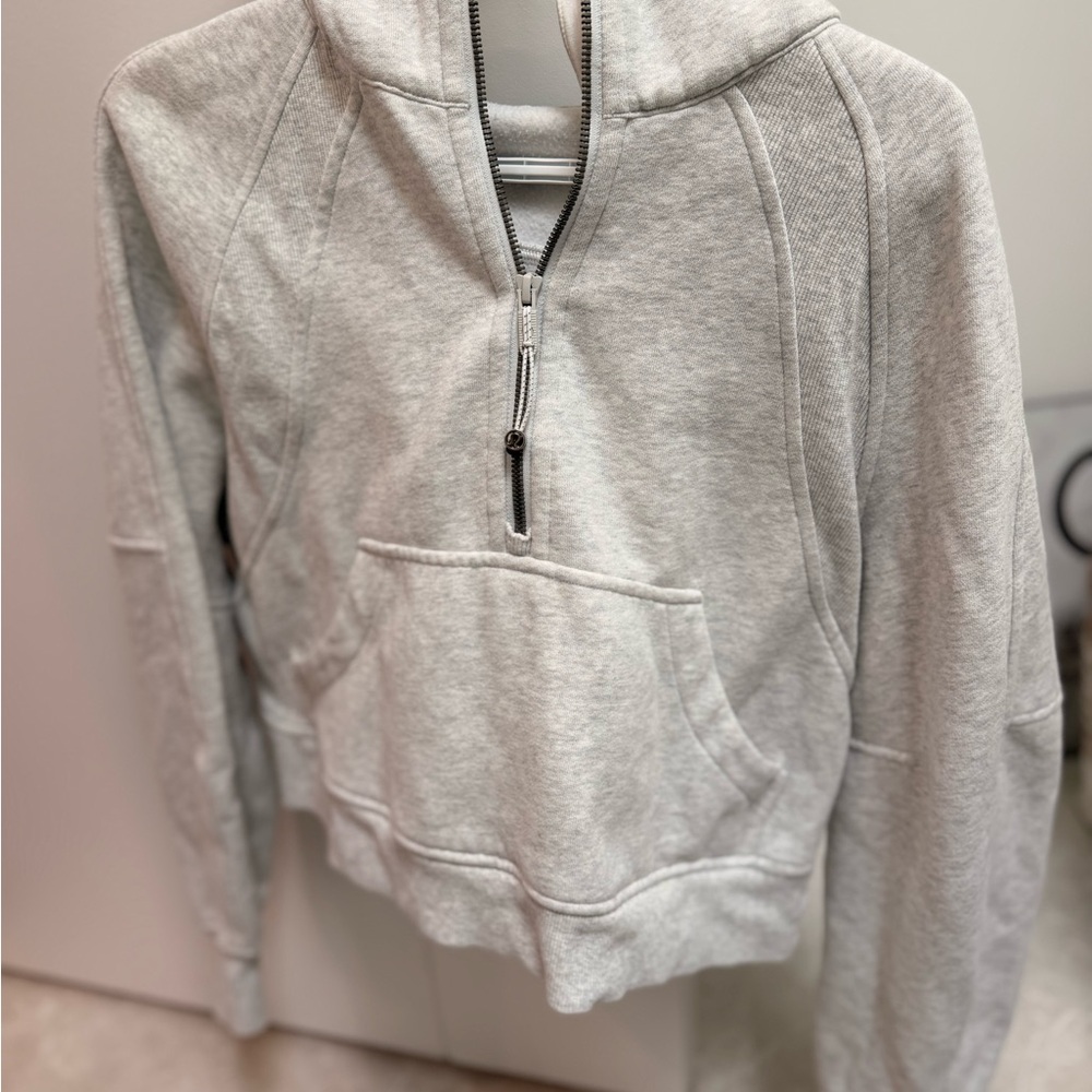lululemon athletica Heather Gray Quarter-Zip Hoodie